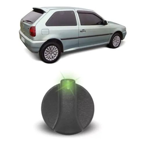 Botão Ar Painel Gol Parati Saveiro G2 Bola Led Verde - Ap03