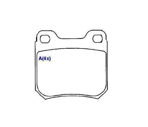 Pastilha de freio traseira Astra Meriva Omega Suprema Vectra Zafira 1993 a 2011 SYL S1095