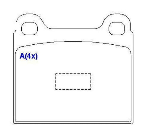 Pastilha de freio dianteira Gol Parati Voyage Saveiro Passat Br 800 1974 a 2000 SYL S1402