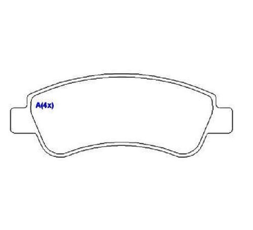 Pastilha de freio dianteira C4 C3 Xsara 206 207 208 307 1998 a 2021 SYL S1153