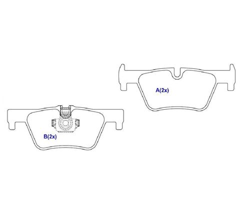 Pastilha de freio traseira Bmw 116I 118IA 120I 125I 316I 320I 325I 328I 435I 328I X3 2014 a 2021 SYL S2066