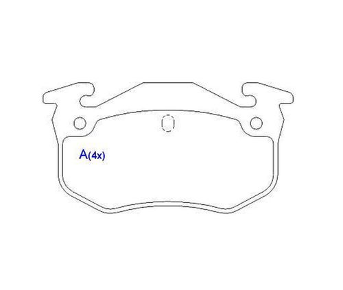 Pastilha de freio traseira Saxo Xsara Zx 106 205 206 207 306 Megane 1991 a 2015 SYL S1140