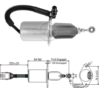 SOLENOIDE DE CORTE DE BOMBA INJETORA 24V - ZM441