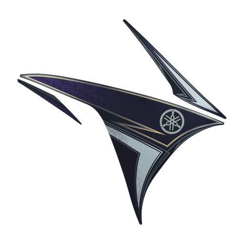 Adesivo Aba do Tanque Direita Lander 250X 2010 Preta Original Yamaha