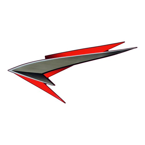 Adesivo Aba do Tanque Esquerdo YBR 125 04 Vermelho Original Yamaha