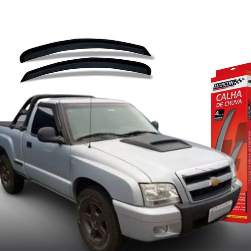 Calha de Chuva S10 Cabine Simples Estendida até 2012 2 Portas Chevrolet GM Marçon