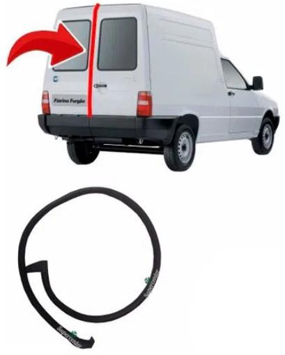 Borracha Tampa Tras Fiat Fiorino 88 (Meio)