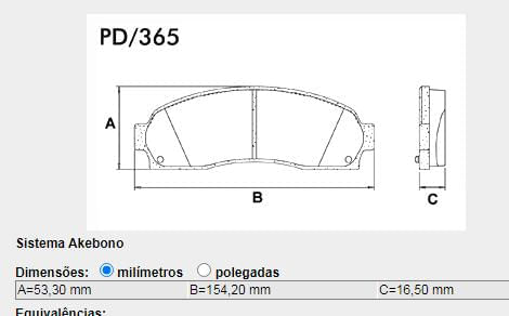 Pastilha Freio Dianteira Ranger 4X4 4X2 2007 A 2012