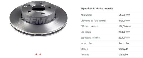 Disco Freio Dianteiro Mercedes Benz C180 2010