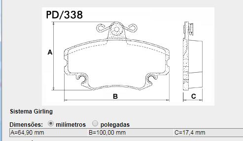 Pastilha Freio Dianteira Renault Clio 1999 Sem Sensor Siste