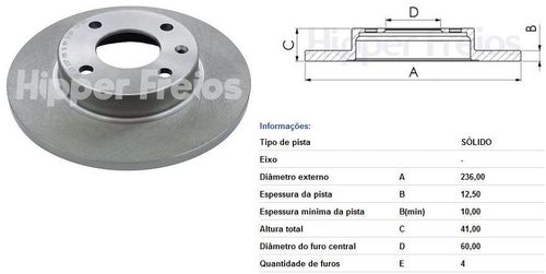 Disco Freio Dianteiro Corsa 1.0 1.4 1994 Solido