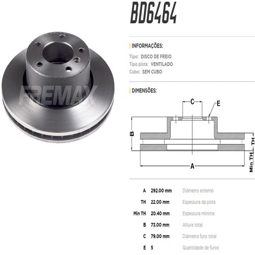 Disco Freio Dianteiro Bmw 320 2005 A 2011