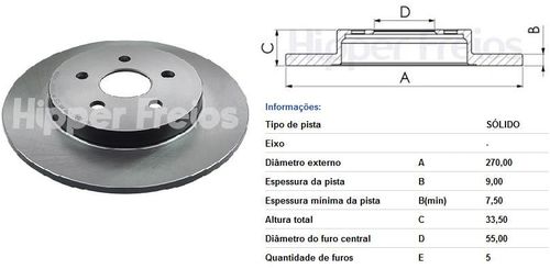 Disco Freio Traseiro Toyota Corolla 2020 Em Diante