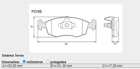Pastilha Freio Dianteira Fiat Palio 1.3 1.6 16V 2009