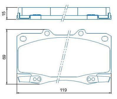 Pastilha Freio Dianteira Toyota Hilux 2.5 3.0 2005 A 2009