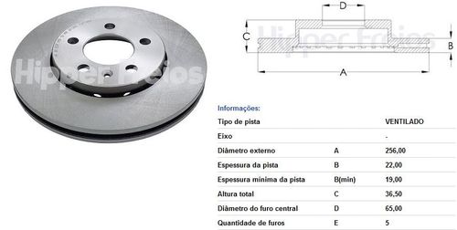 Disco Freio Dianteiro Golf 1.6 2.0 1999 A 2014 Ventilado 256