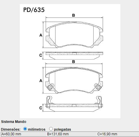 Pastilha Freio Dianteira Hyundai Tucson 2.0 2004