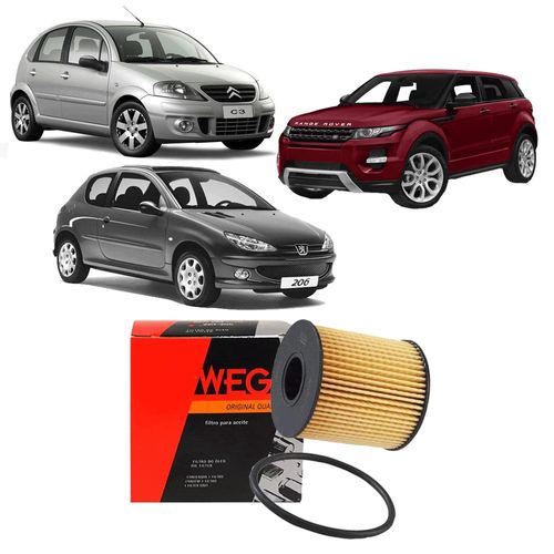 Filtro Oleo Motor Peugeot 206 1.4 8V 2006 Em Diante