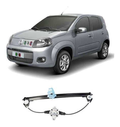 Máquina Vidro Mecânico Dianteiro Direito Uno 2010/